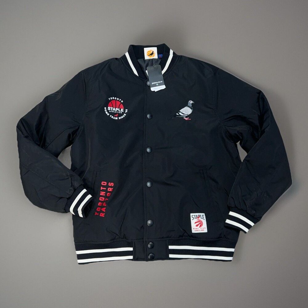 Toronto Raptors NBA x Staple My City Full-Snap Varsity Jacket Men's Medium